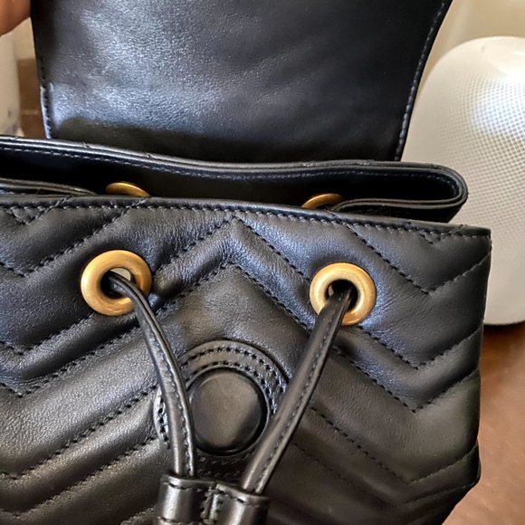 Authentic Gucci Mini Black Leather Backpack main image 9